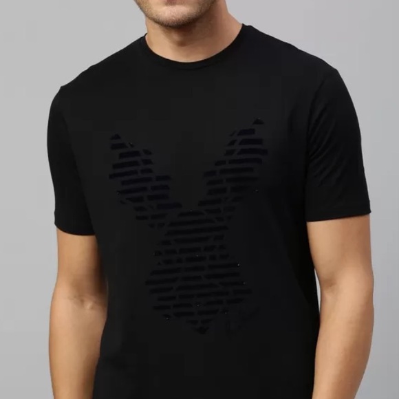 RARE RABBIT Men Rings-4 Slim Fit T-Shirt Black M - Picture 1 of 9